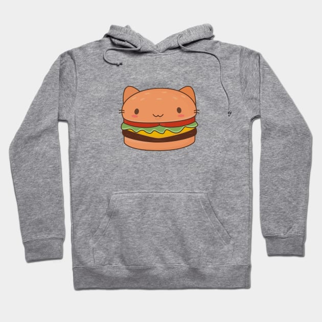 Kawaii Cat Burger T-Shirt Hoodie by happinessinatee